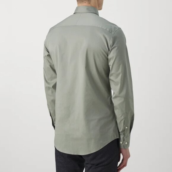 Tiger of Sweden Adley Shirt Button Up Light Khaki Green Size 42 / Large Slim NEW - Picture 2 of 13